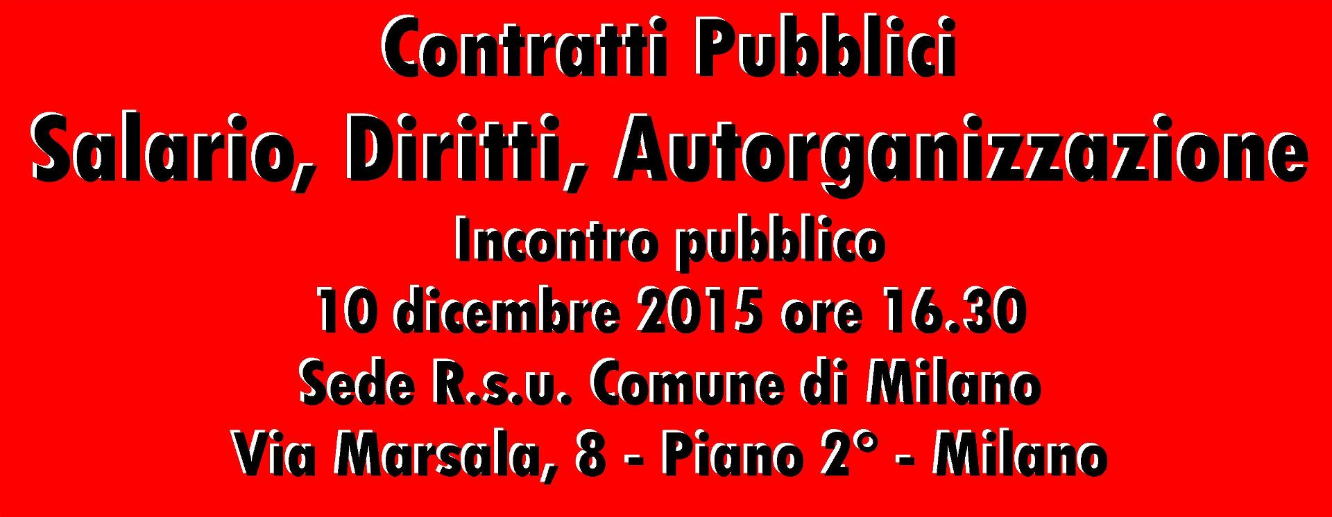 Contratti Pubblici - Salario, Diritti, Autorganizzazione